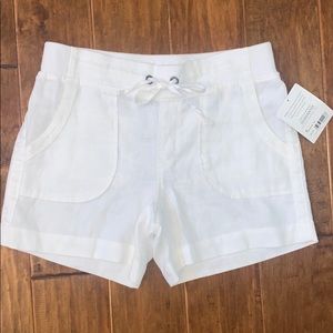 NWT Athleta White Linen Shorts